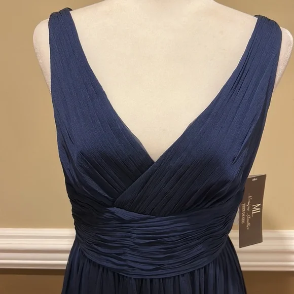Monique Lhuillier Bridesmaids Navy Dress. 6. New with tags. - Picture 5 of 17